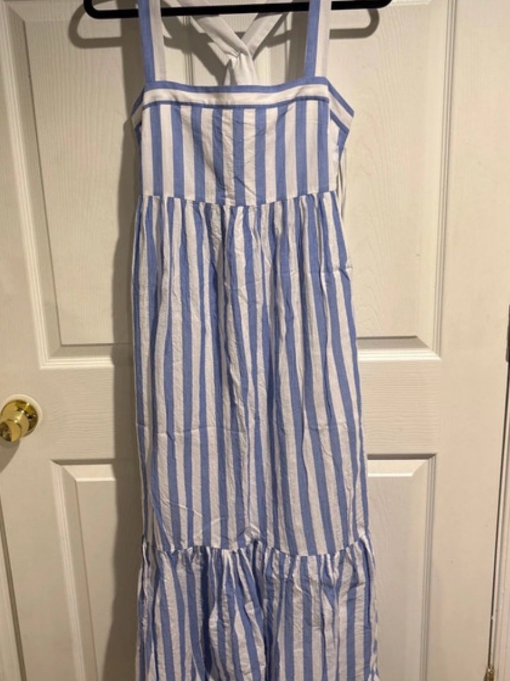 Old English Blue and White Stripe Sundress Maxi Skirt